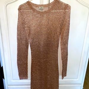 LAST CALL! Hot Miami Styles Rose Gold Mesh Dress